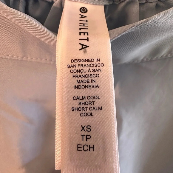 NWT ATHLETA Calm Cool Short Quarry Blue XS Silky Bridal Loungewear - Picture 14 of 15